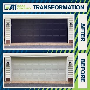 before-after garage door replacement